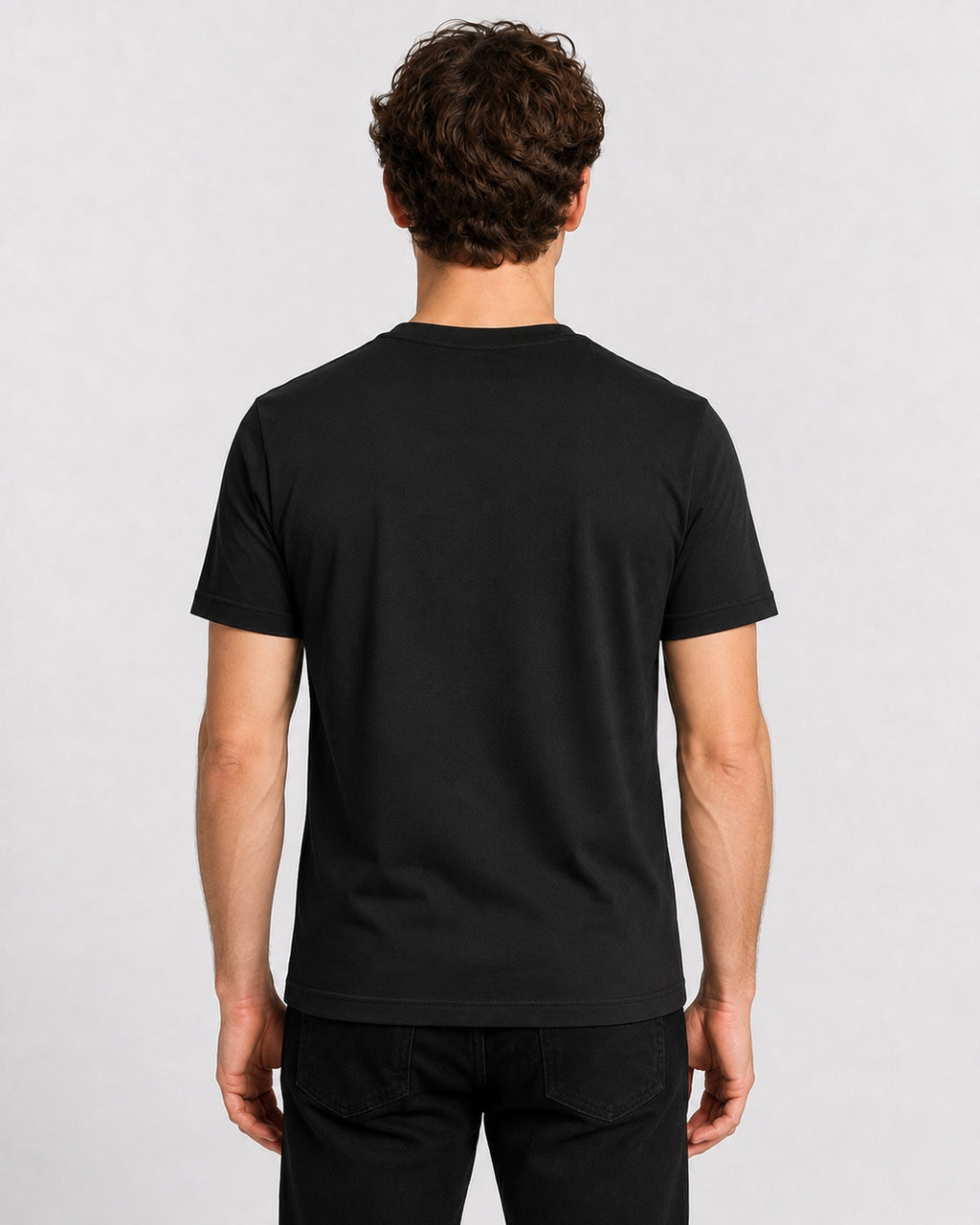 Style-1 Men’s Comfort Fit Black Classic Round Neck T-Shirt