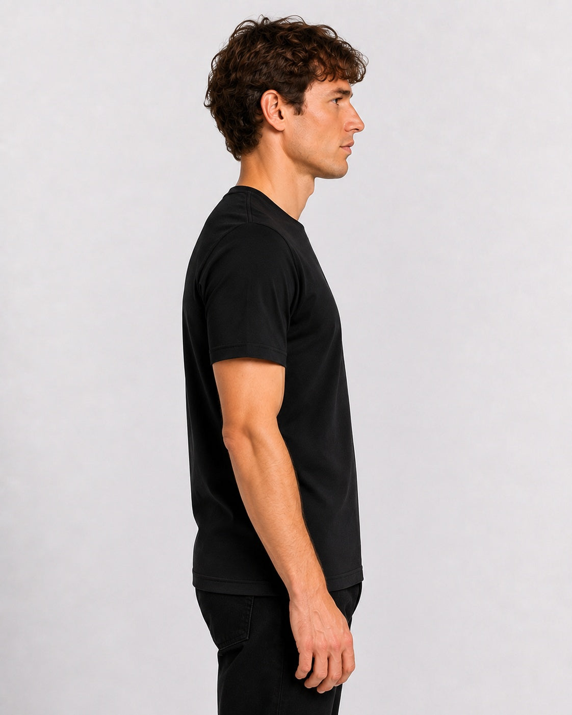 Style-1 Men’s Comfort Fit Black Classic Round Neck T-Shirt