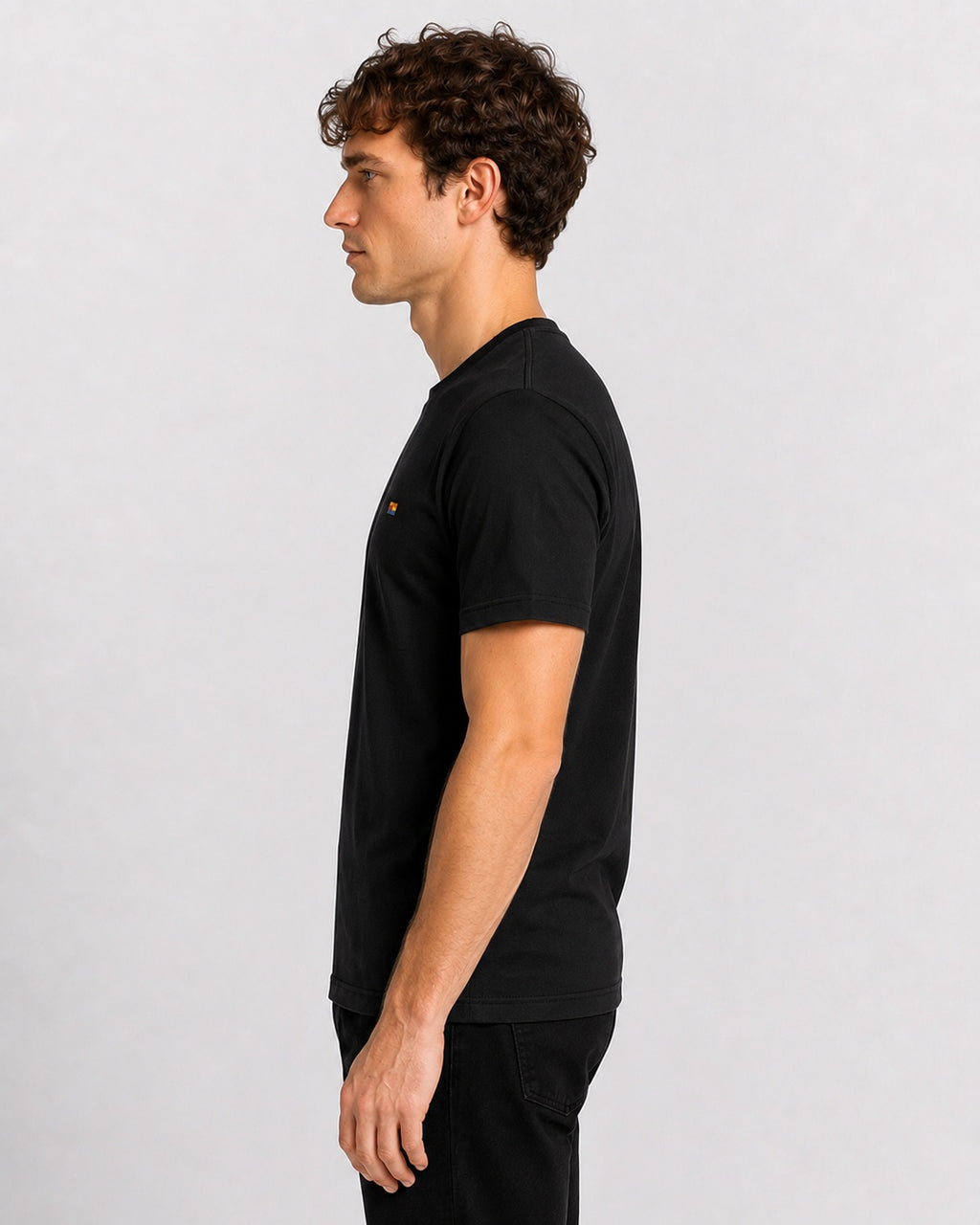 Style-1 Men’s Comfort Fit Black Classic Round Neck T-Shirt