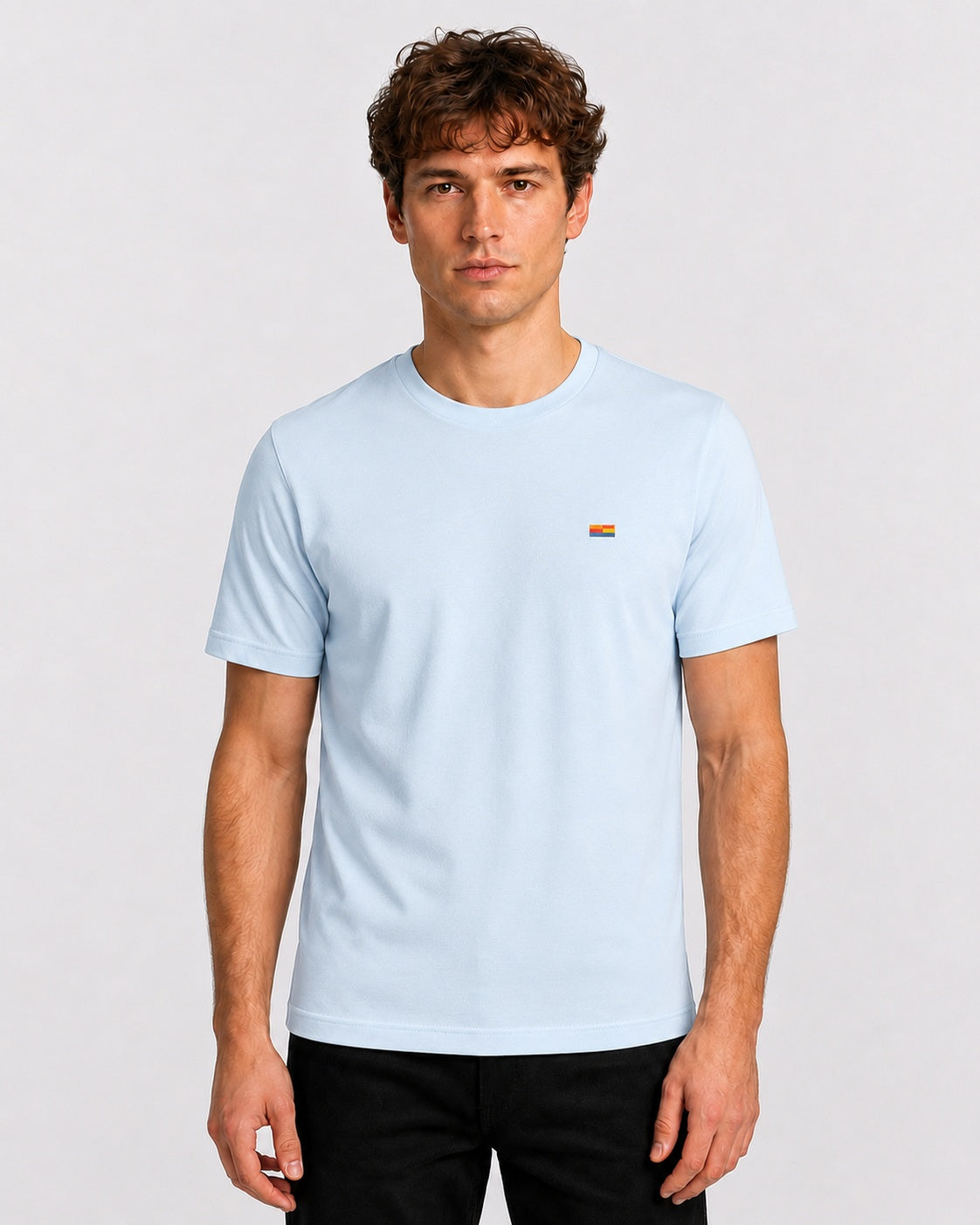 Style-1 Men’s Comfort Fit Blue Classic Round Neck T-Shirt