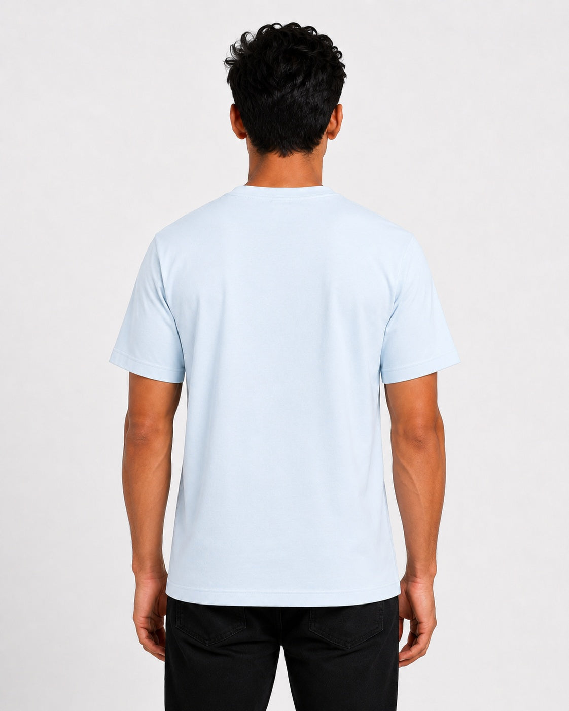 Men’s Comfort Fit Blue Classic Round Neck T-Shirt