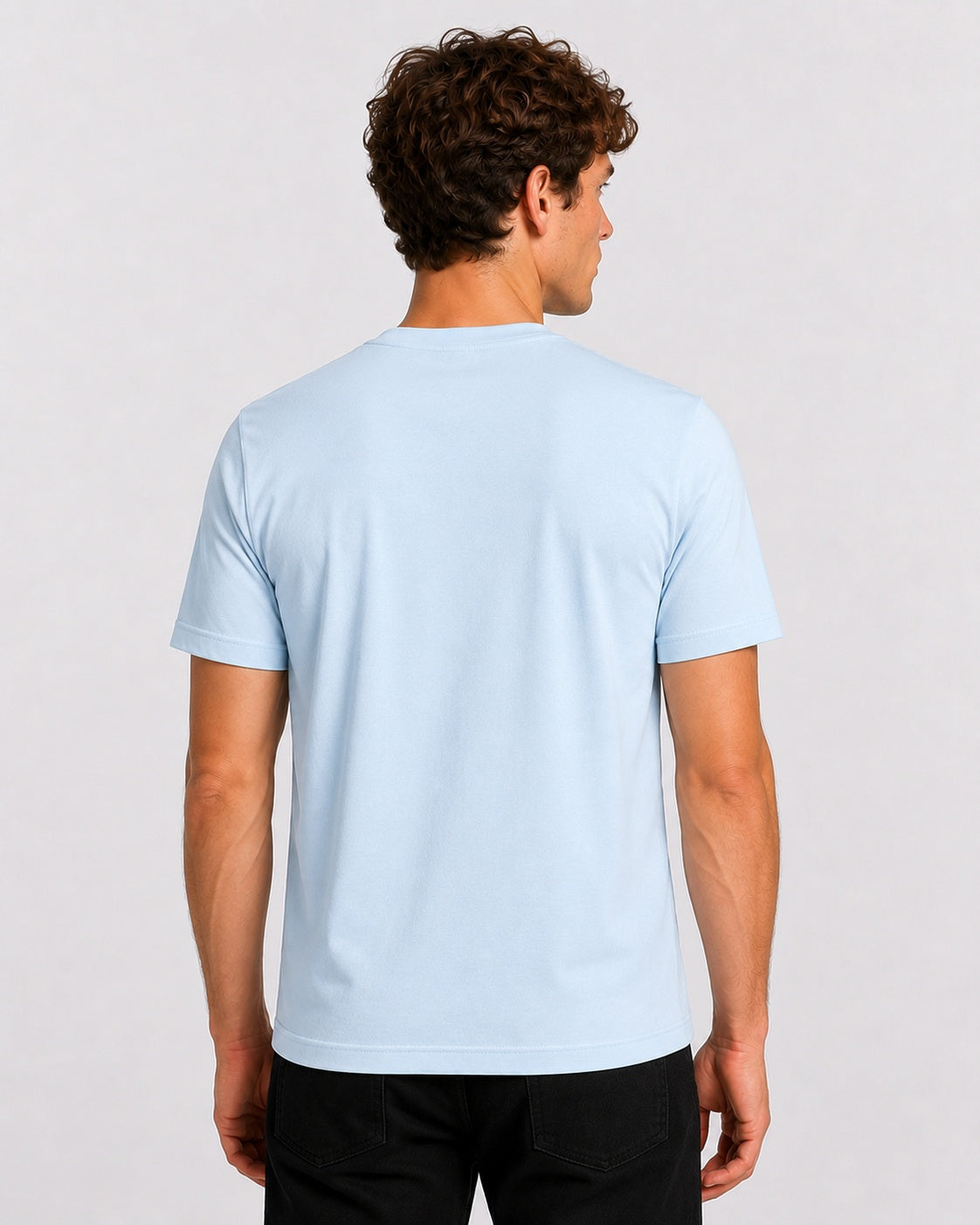 Style-1 Men’s Comfort Fit Blue Classic Round Neck T-Shirt