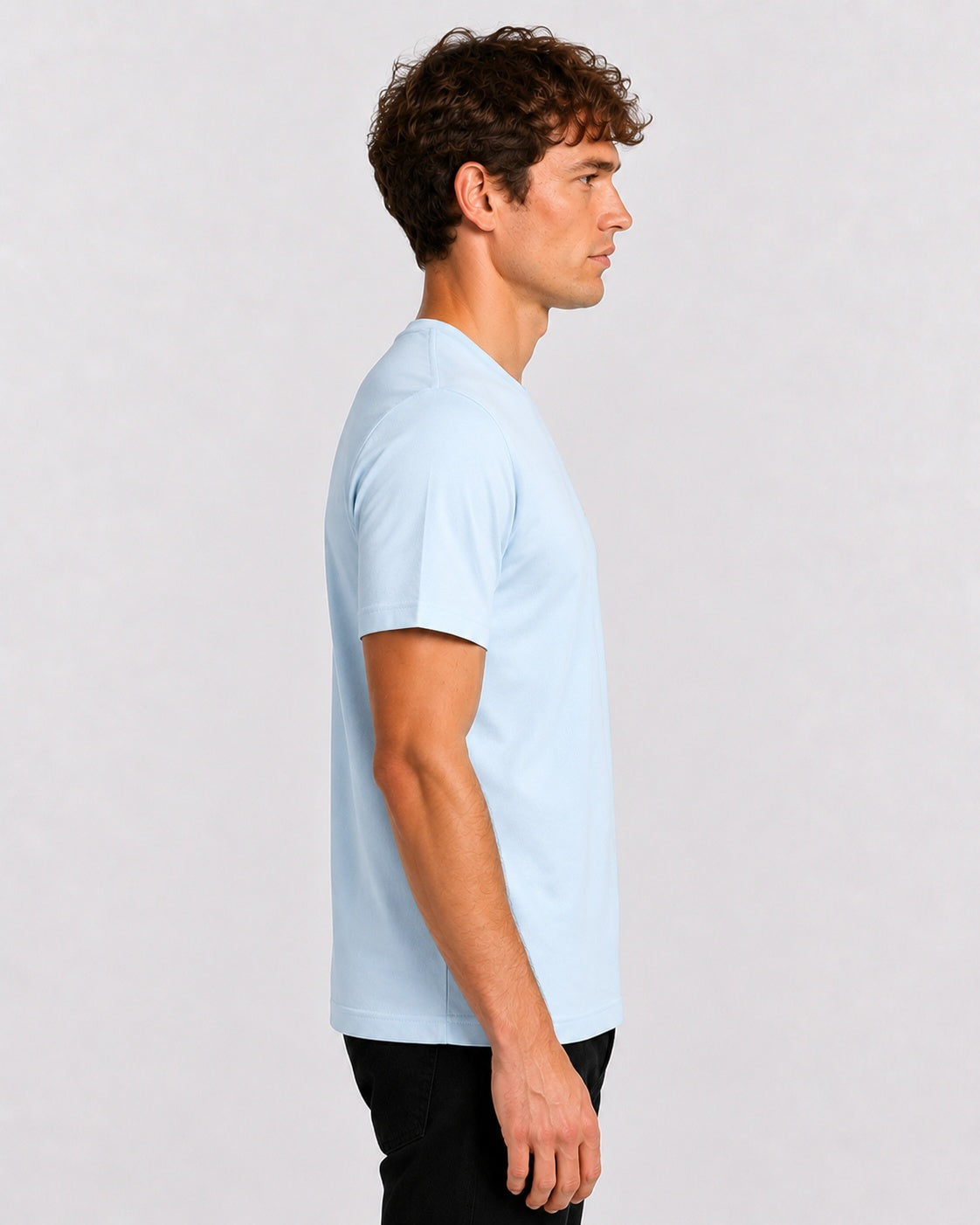 Style-1 Men’s Comfort Fit Blue Classic Round Neck T-Shirt