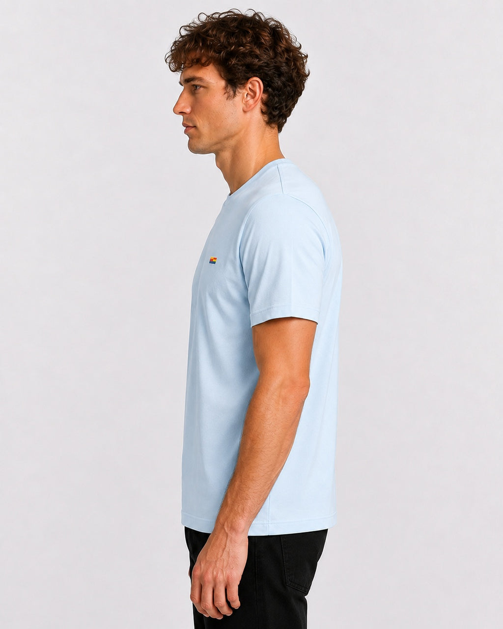 Style-1 Men’s Comfort Fit Blue Classic Round Neck T-Shirt