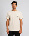 Men’s Comfort Fit Beige Classic Round Neck T-Shirt
