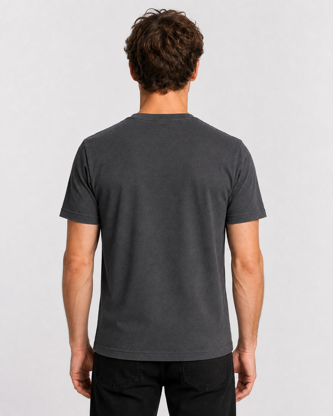 Style-1 Men’s Comfort Fit Dark Grey Classic Round Neck T-Shirt