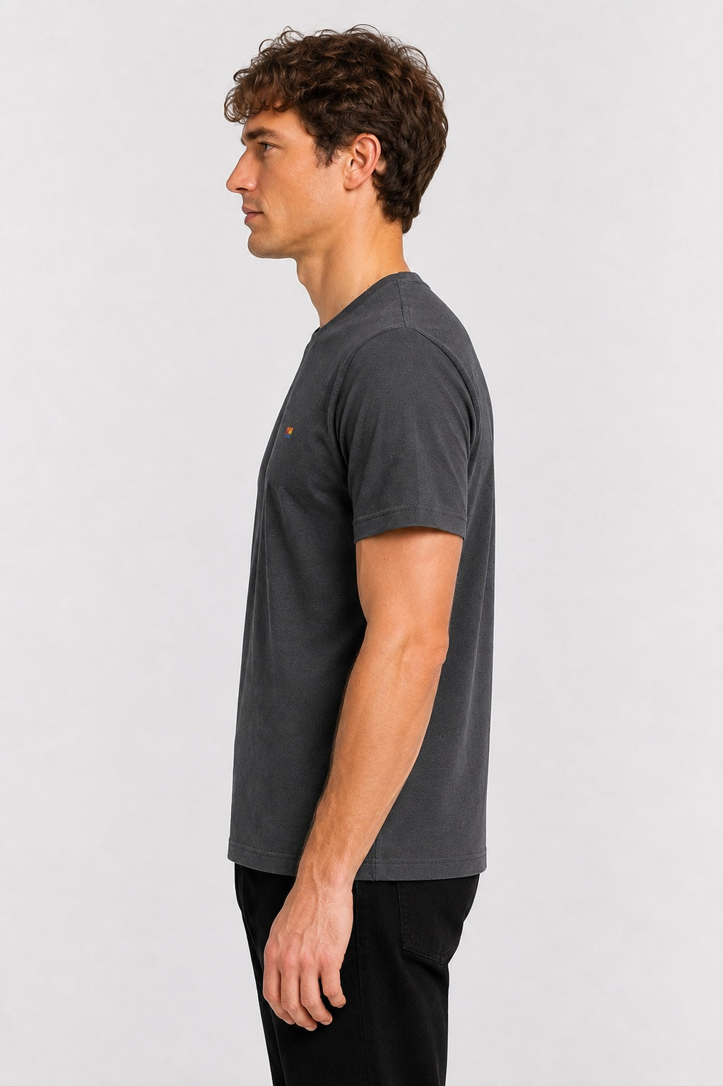 Style-1 Men’s Comfort Fit Dark Grey Classic Round Neck T-Shirt