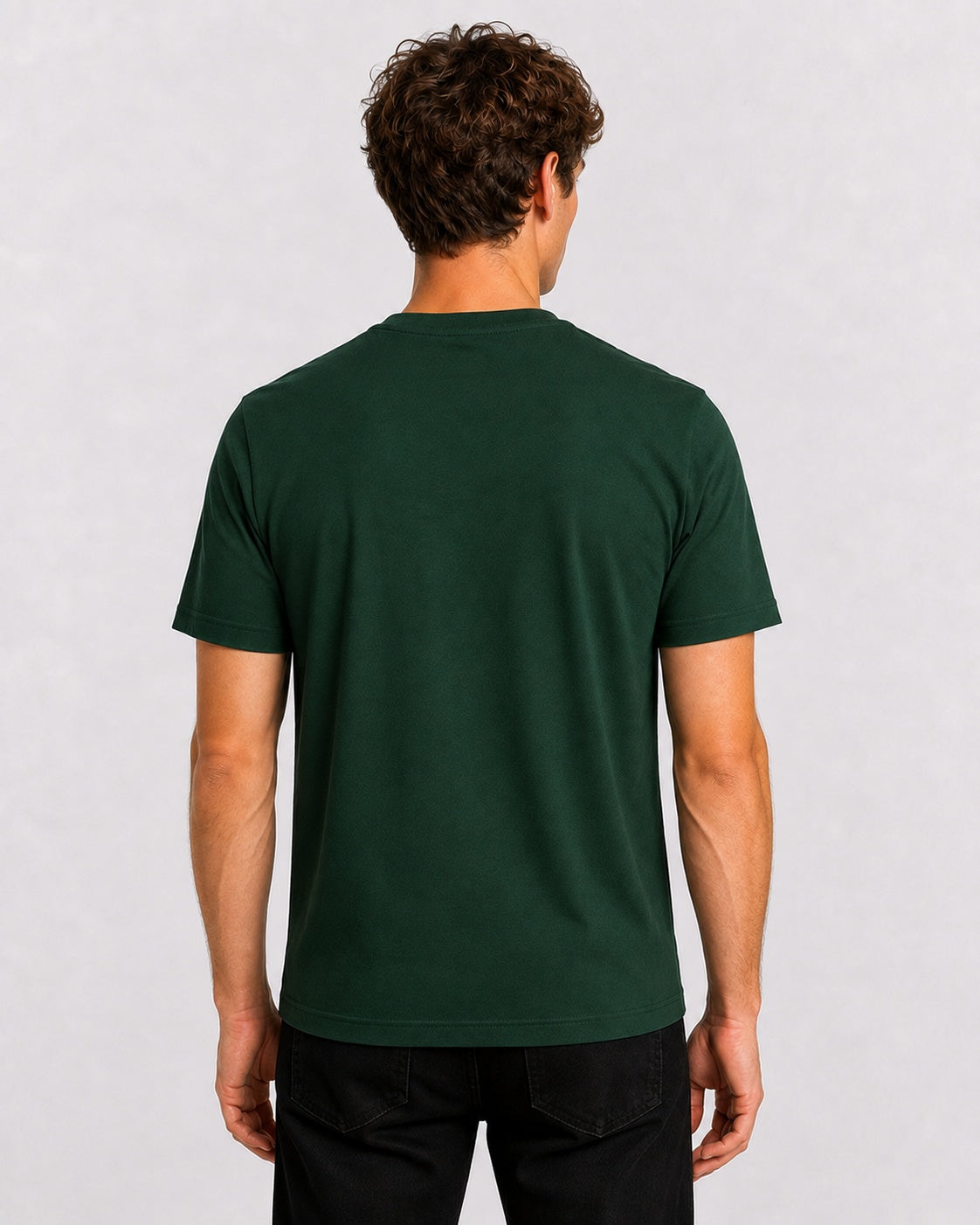 Style-1 Men’s Comfort Fit Green Classic Round Neck T-Shirt