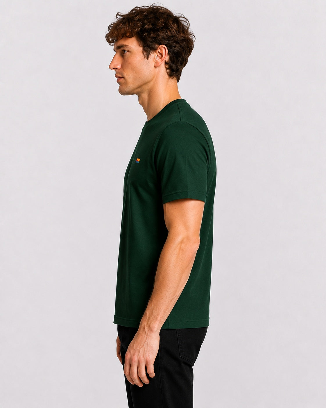 Style-1 Men’s Comfort Fit Green Classic Round Neck T-Shirt