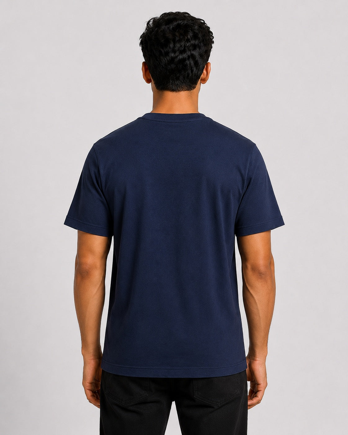 Men’s Comfort Fit Navy Classic Round Neck T-Shirt