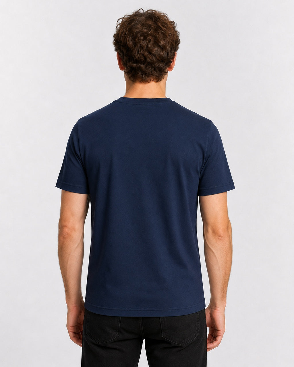 Style-1 Men’s Comfort Fit Navy Classic Round Neck T-Shirt