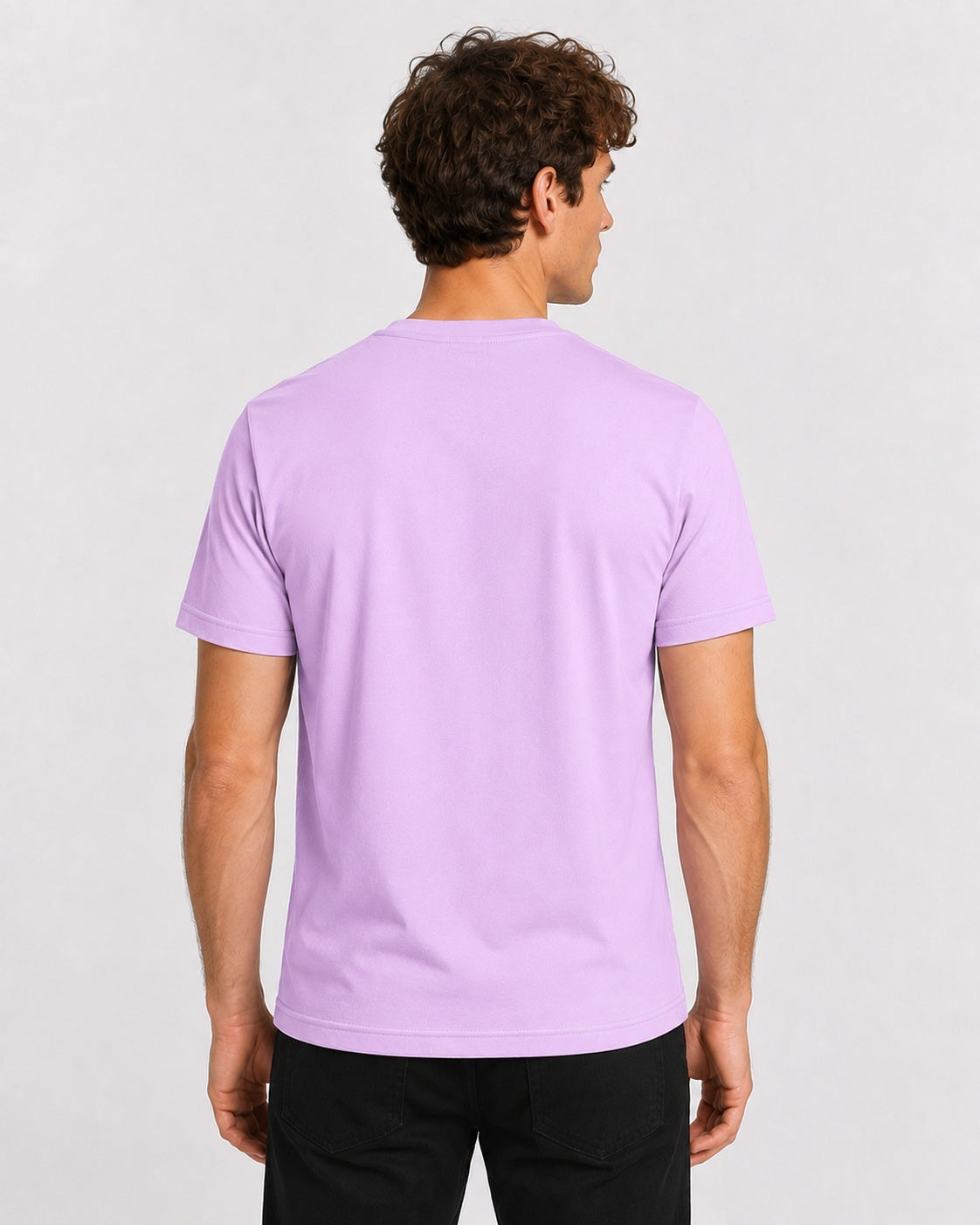 Style-1 Men’s Comfort Fit Purple Classic Round Neck T-Shirt
