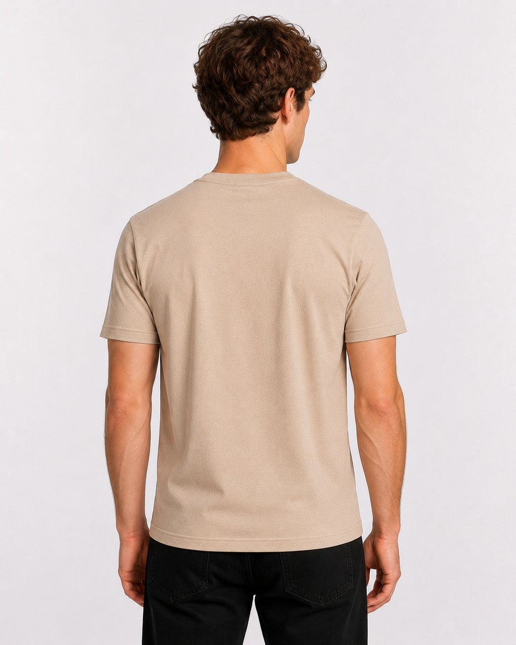 Style-1 Men’s Comfort Fit Sliver Grey Classic Round Neck T-Shirt