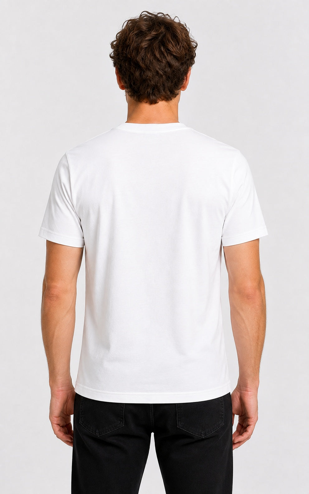 Style-1 Men’s Comfort Fit White Classic Round Neck T-Shirt